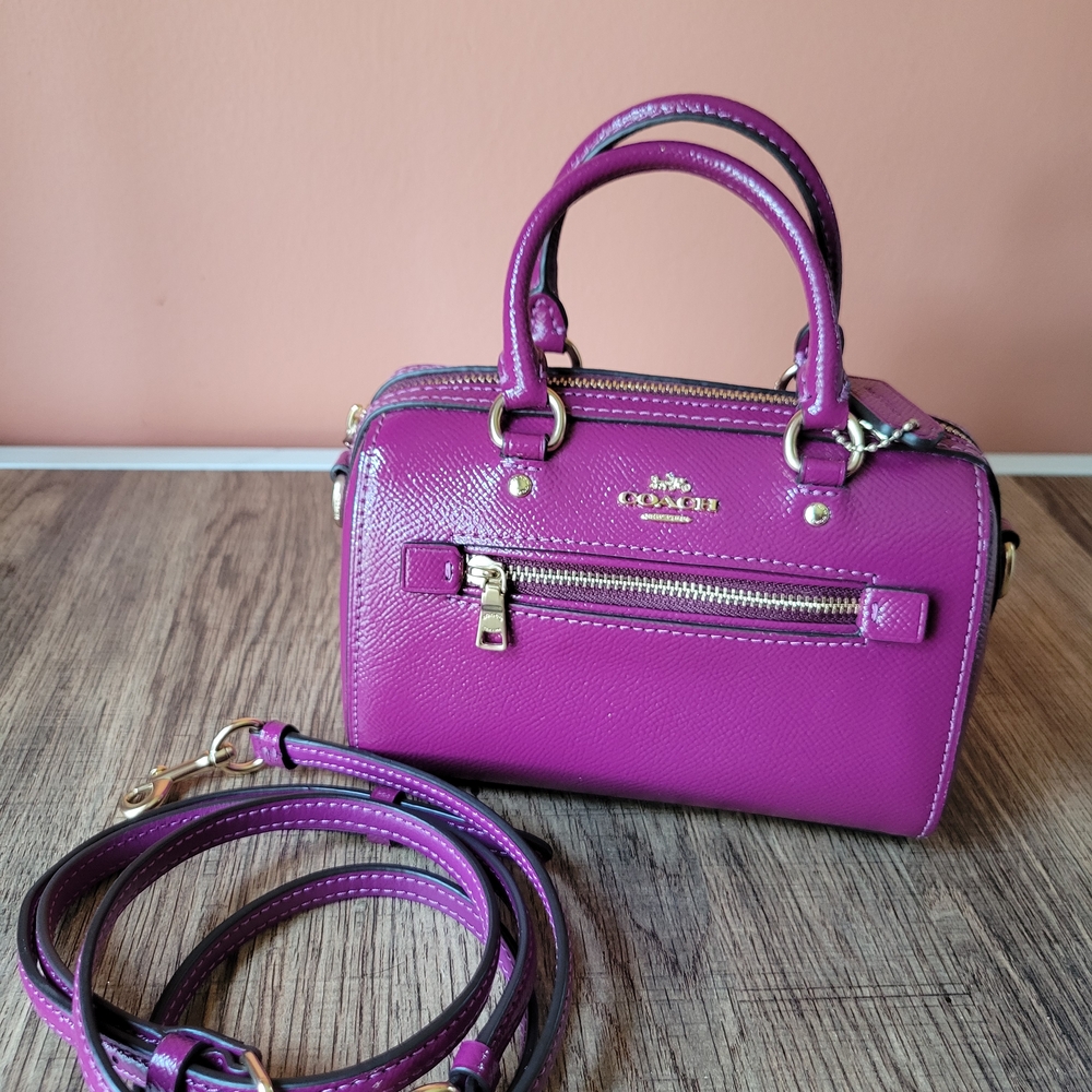 Coach Magenta Mini Rowan Satchel Bag